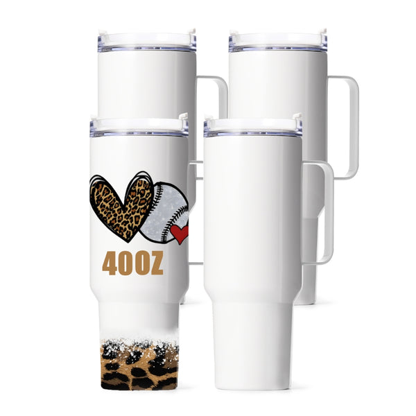 40oz Mega Sublimation Blank Stainless Steel Travel Tumbler with Handle –  Blanks and Bits