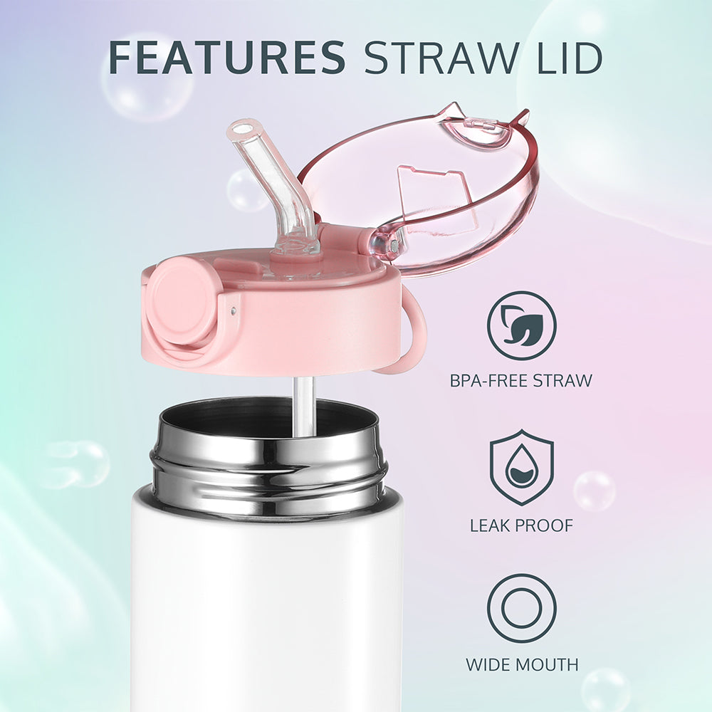 16oz Blank Kids Water Bottle for Sublimation Heat Press