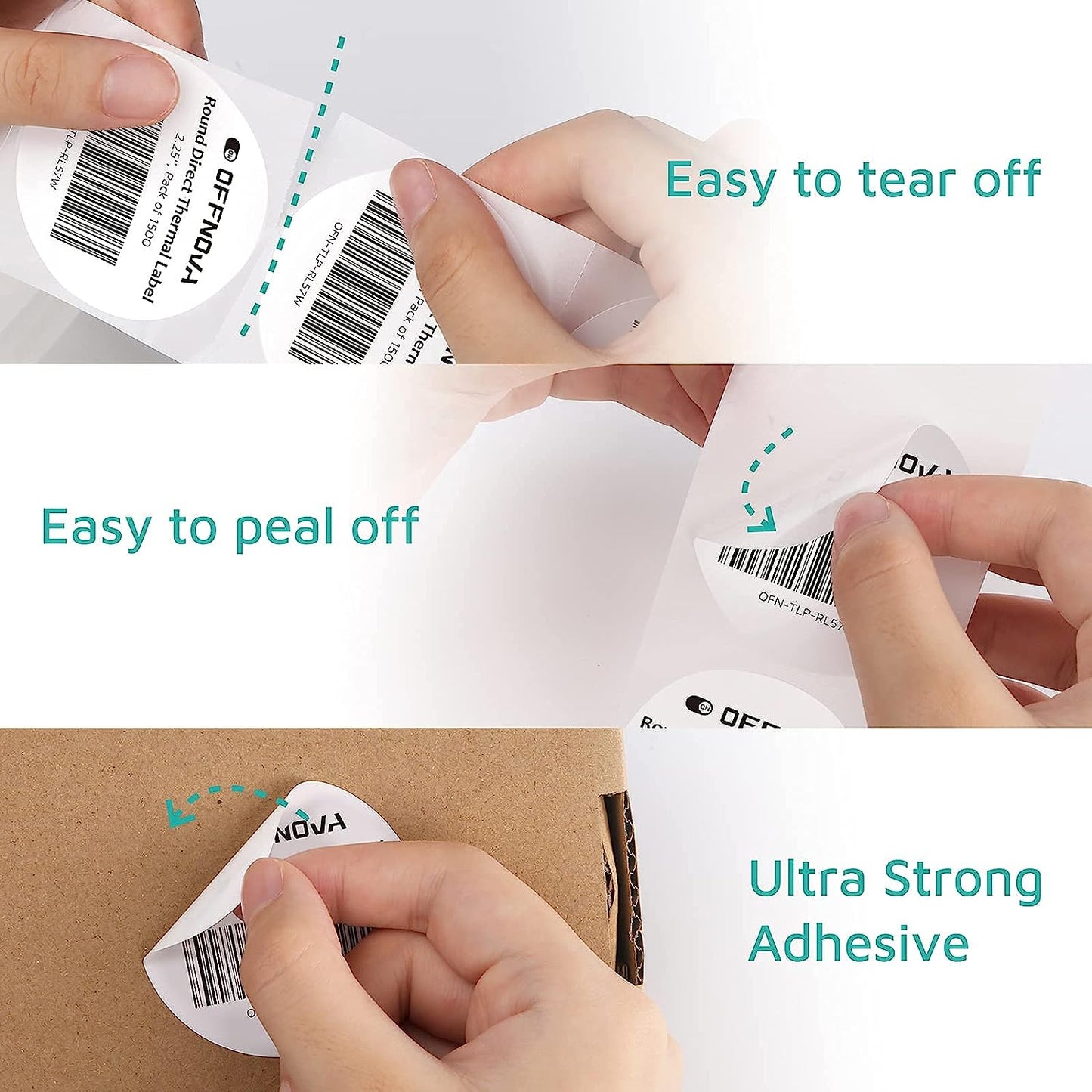 2.25" x 1.25" Direct Thermal Labels for Thermal Shipping Label Printer