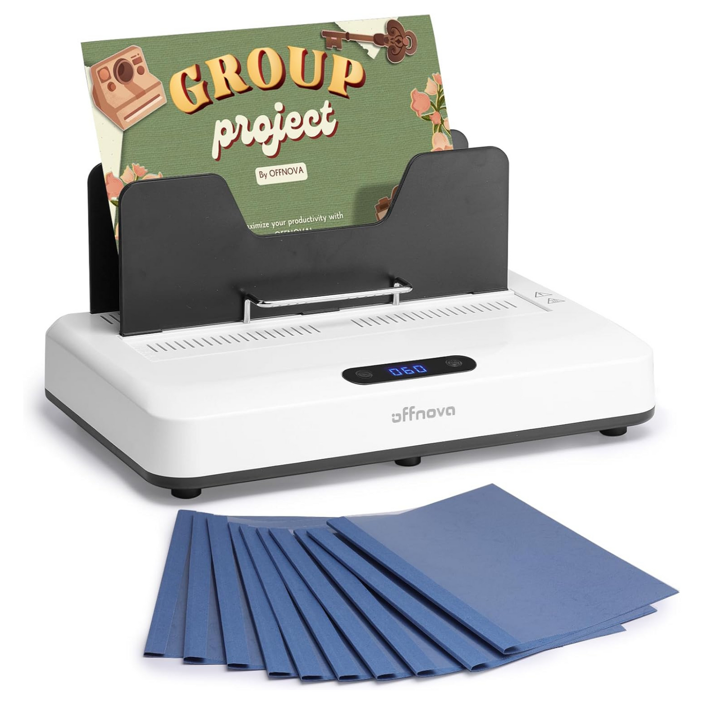 Thermal Binding Machine with 20 pcs Cover Built-in Hot Melt Adhesive - No Preheat & Air Cooling