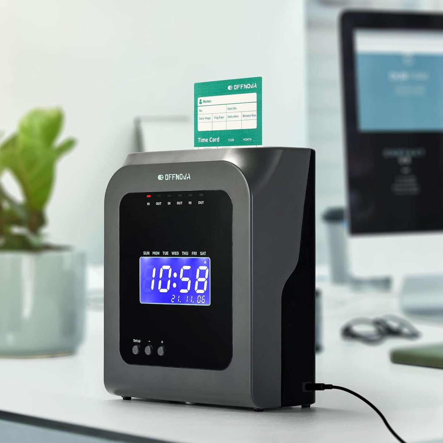 50 Sheets Double-Sided Monthly Thermal Time Card for Thermal Punch Time Clock