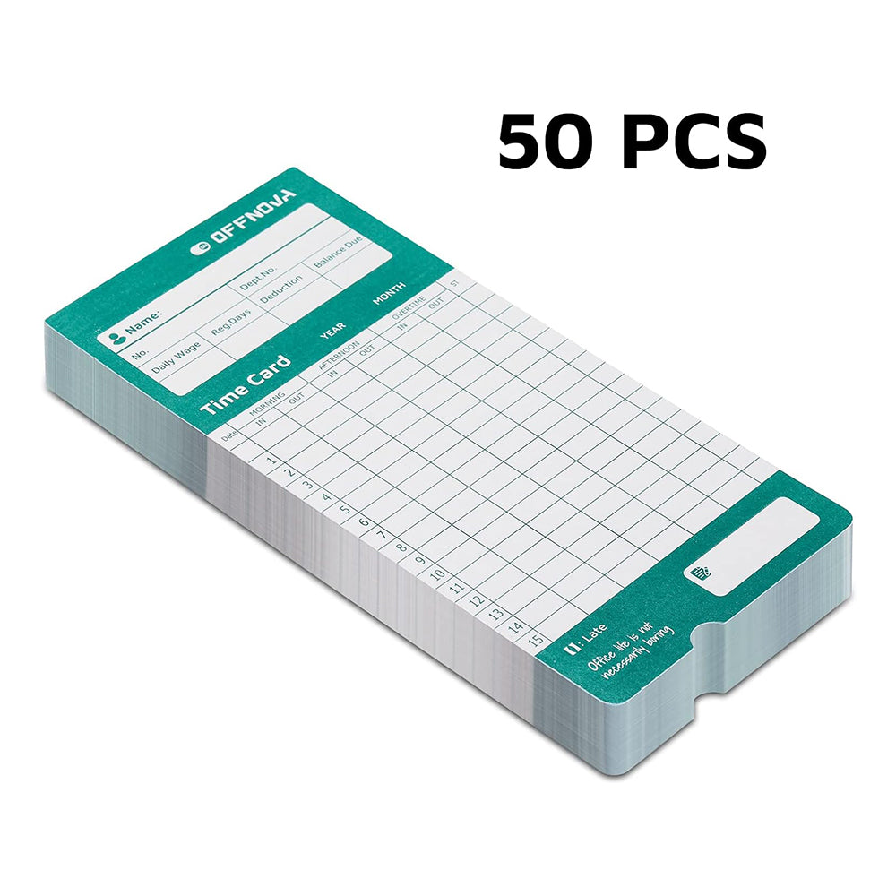 50 Sheets Double-Sided Monthly Thermal Time Card for Thermal Punch Time Clock