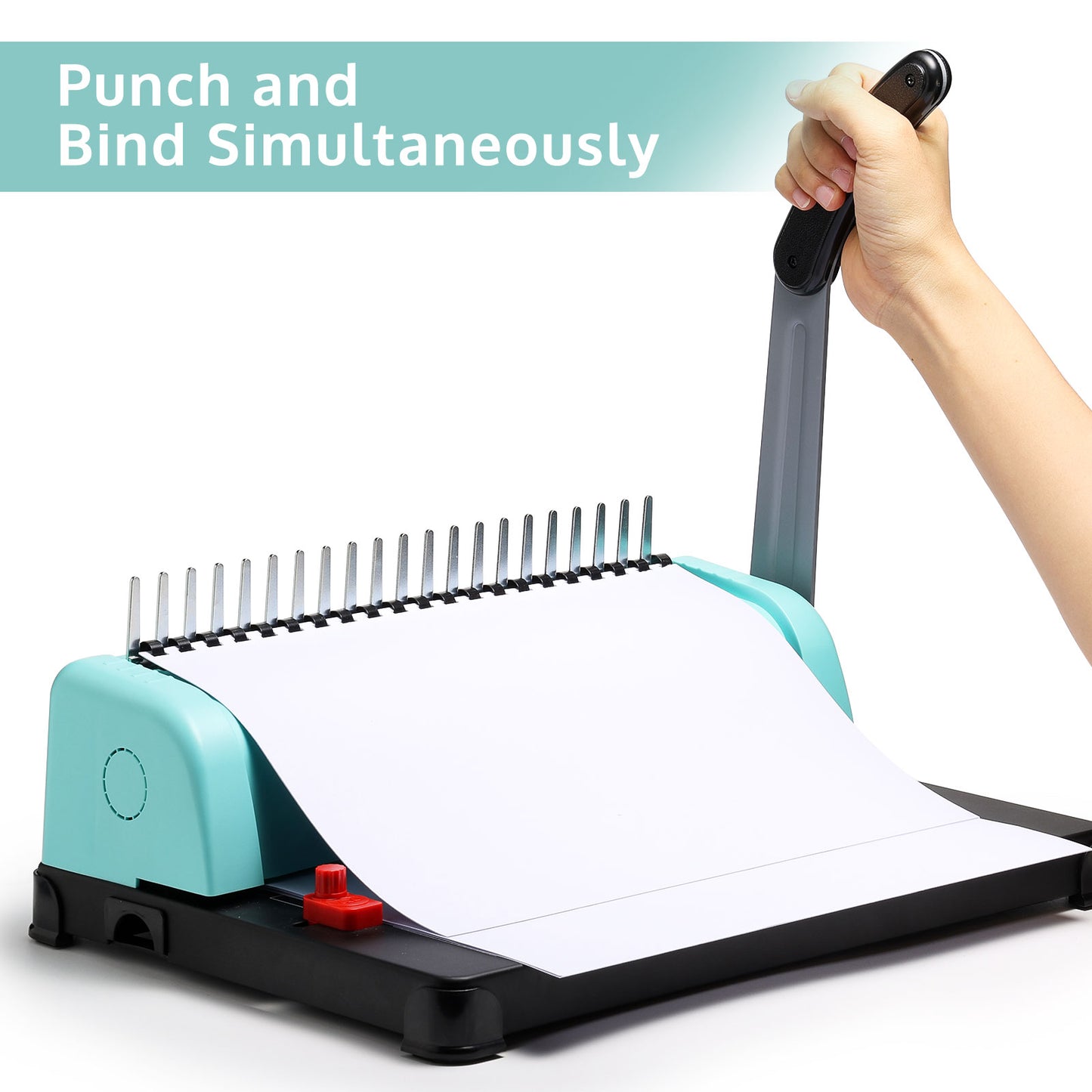 21-Hole Combo Binding Machine for Letter Size/A4/A5 Paper