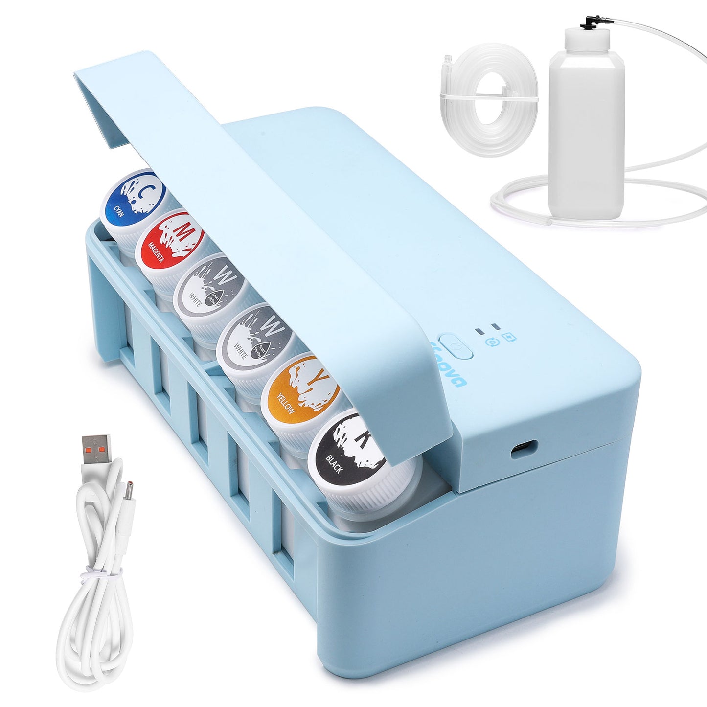 DTF CISS Set with White Ink Circulation System for 6-channel Inkjet Printer - Epson ET8550 L805 XP15000