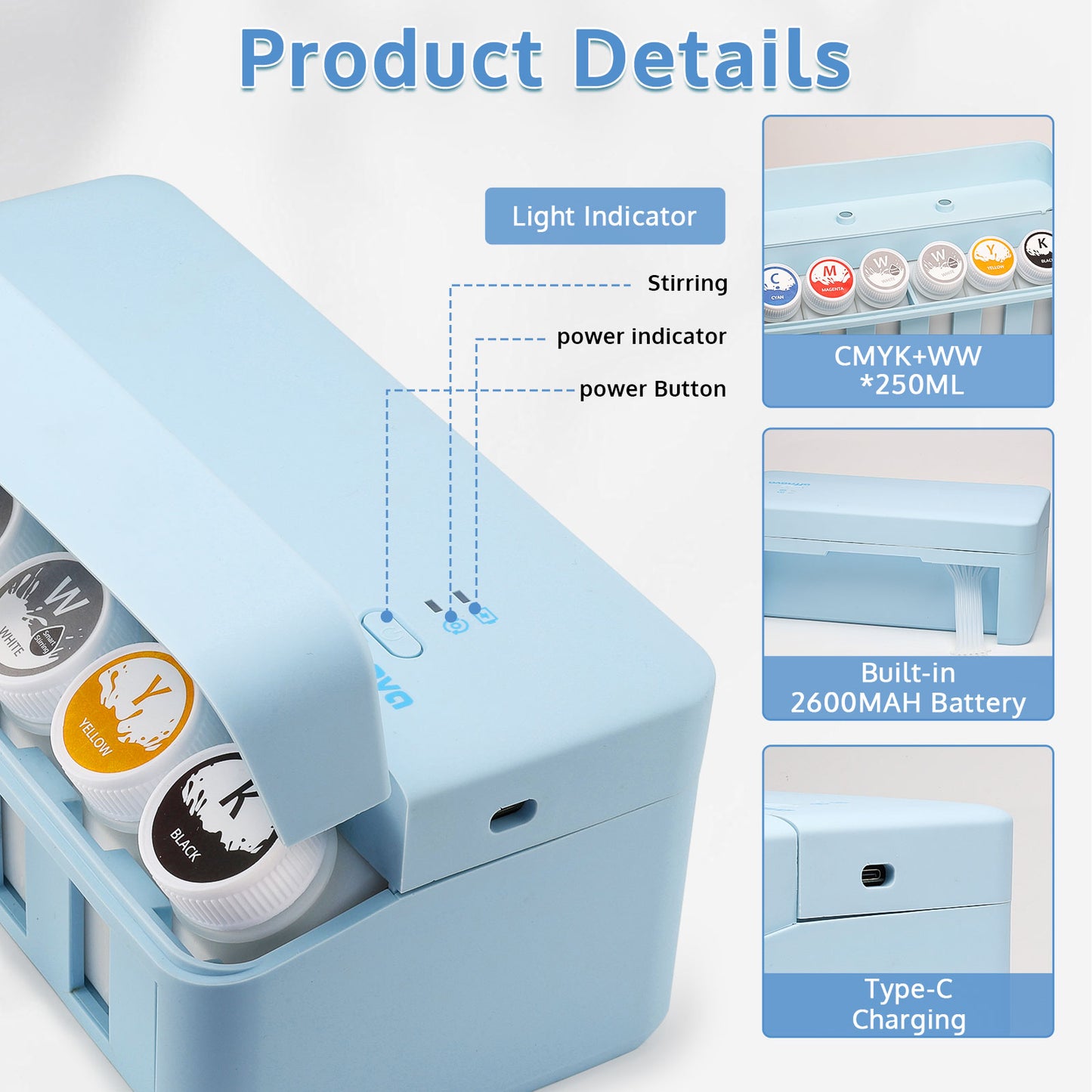 DTF CISS Set with White Ink Circulation System for 6-channel Inkjet Printer - Epson ET8550 L805 XP15000