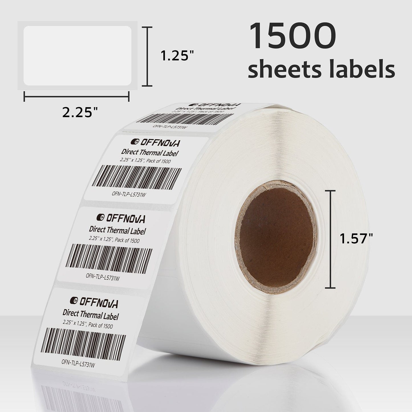 2.25" x 1.25" Direct Thermal Labels for Thermal Shipping Label Printer
