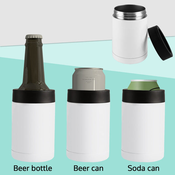 5 in 1 Metal can cooler with bottle opener, Sublimation ready blanks R –  ACC Sublimation Blanks & Designs
