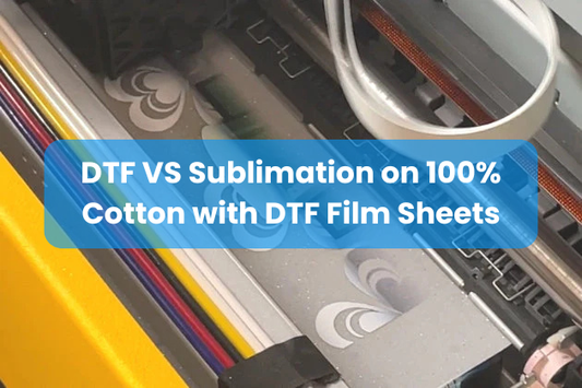 DTF VS Sublimation on 100% Cotton with DTF Film Sheets