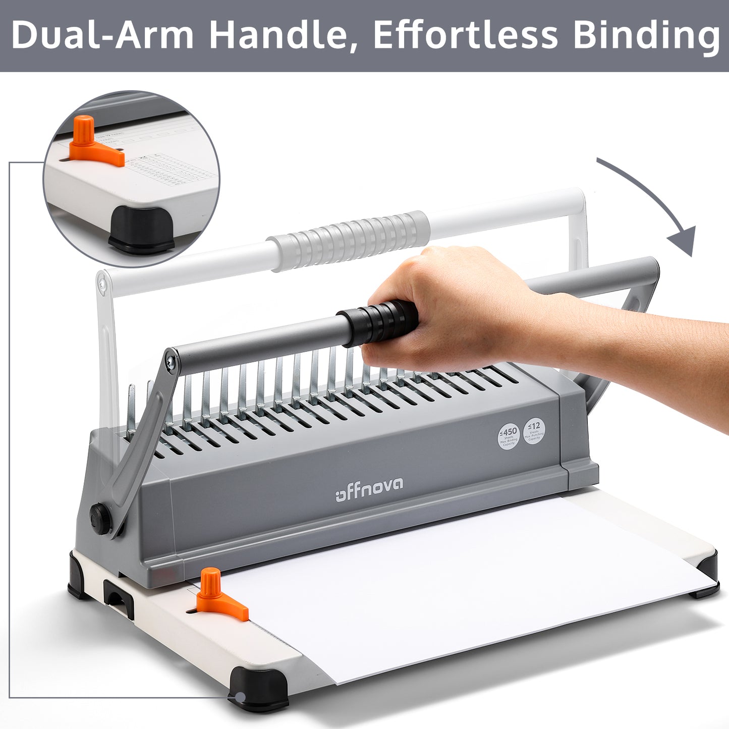 21-Hole Combo Binding Machine for Letter Size/A4/A5 Paper