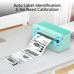 Auto-calibration Thermal Label Printer (4B-2054N, green) - Open Box