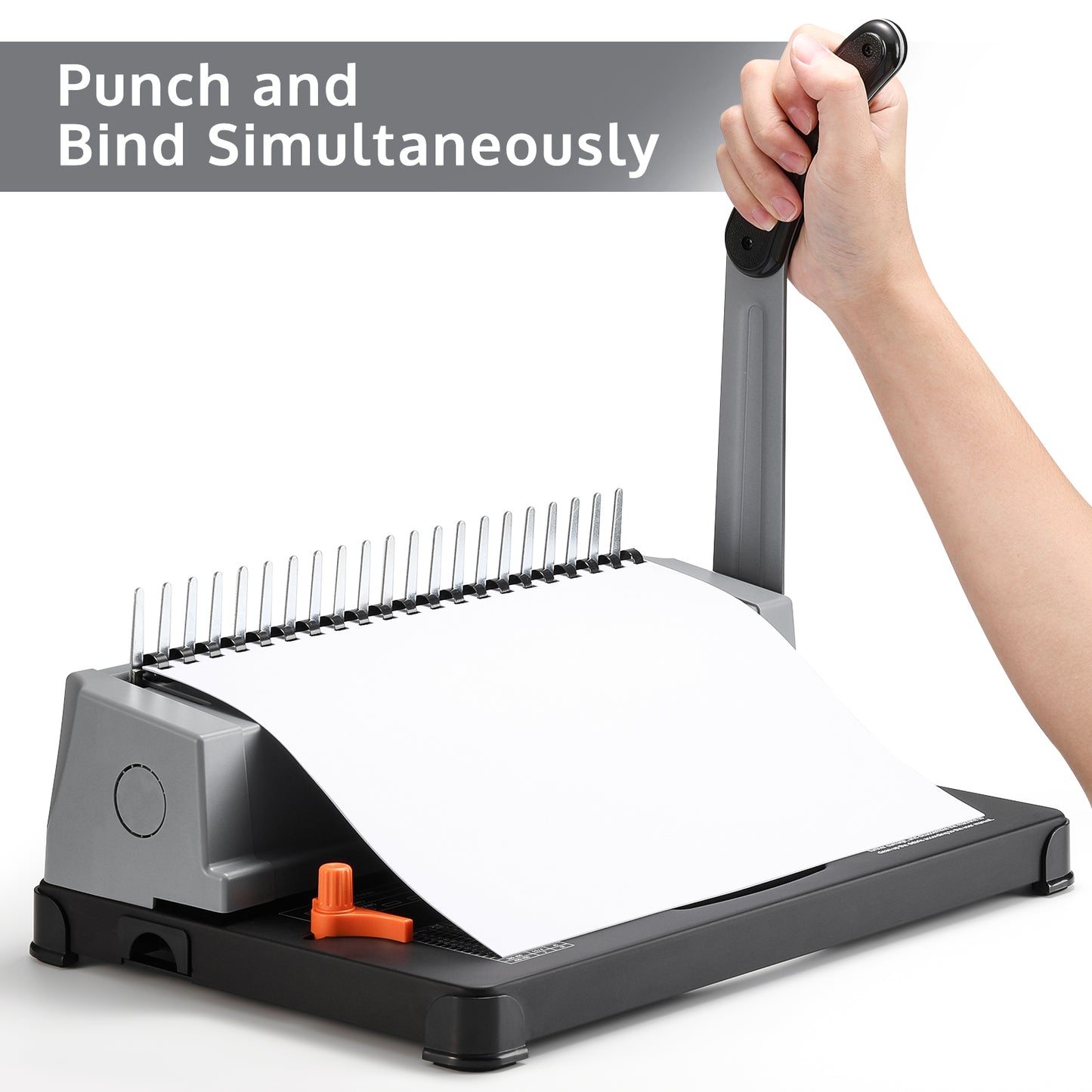 21-Hole Combo Binding Machine for Letter Size/A4/A5 Paper