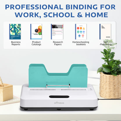 Thermal Binding Machine with 20 pcs Cover Built-in Hot Melt Adhesive - No Preheat & Air Cooling