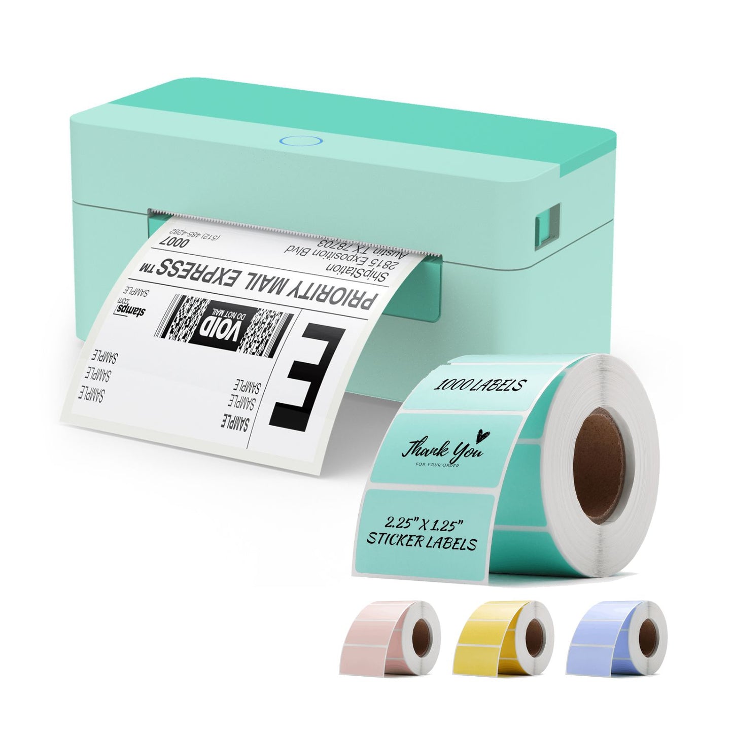Shipping Label Printing Set - 4"x 6" Label Printer 4B-2054N + 2.25" x 1.25" Direct Thermal Label/Sticker