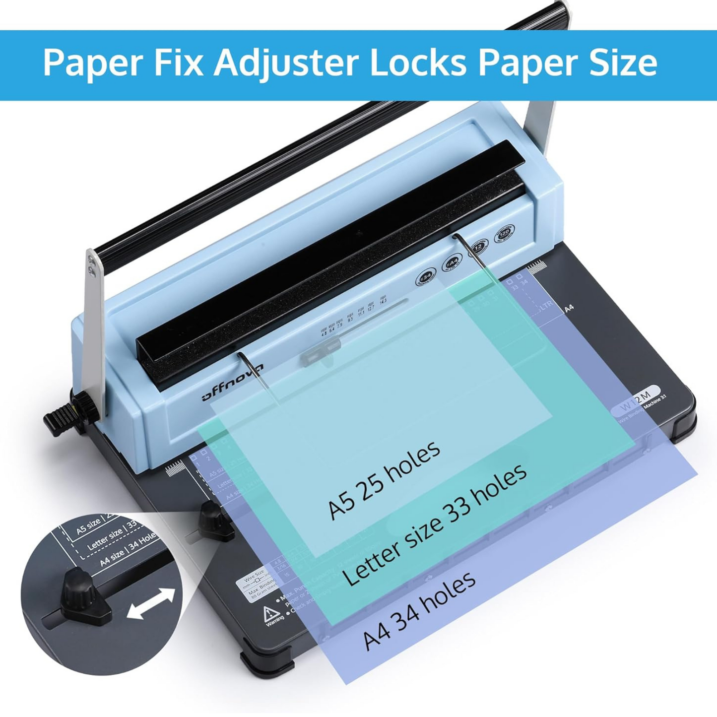 3:1 Wire Binding Machine for Letter Size/A4/A5
