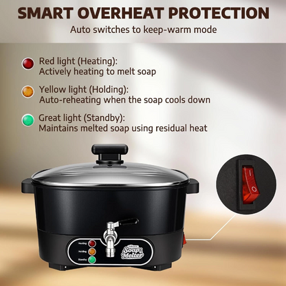 OFFNOVA Soap Melter Machine, 6L Black