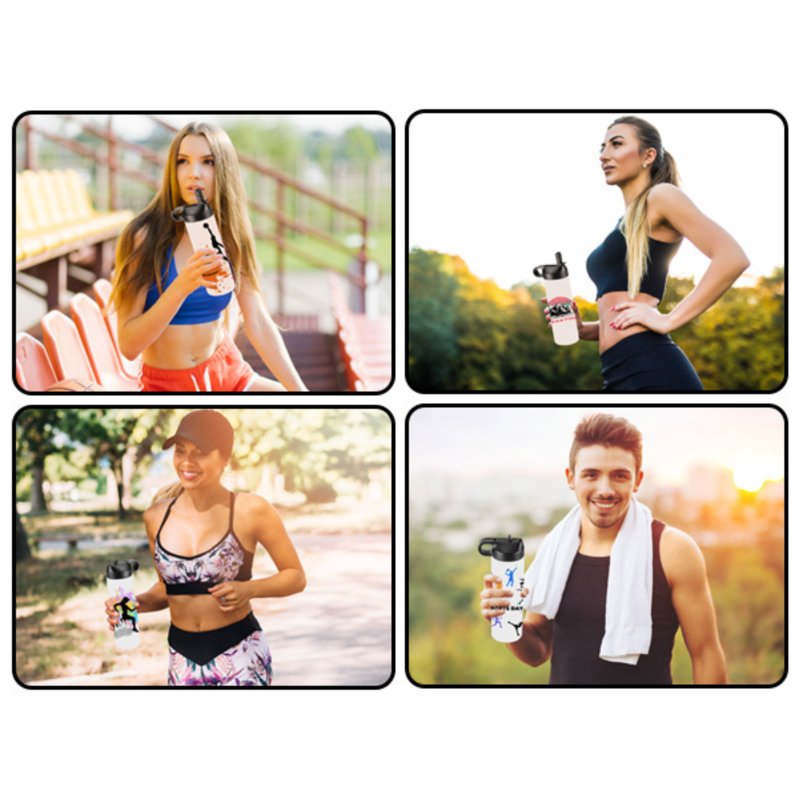 20oz Blank Sports Water Bottle for Tumbler Heat Press Sublimation Printing