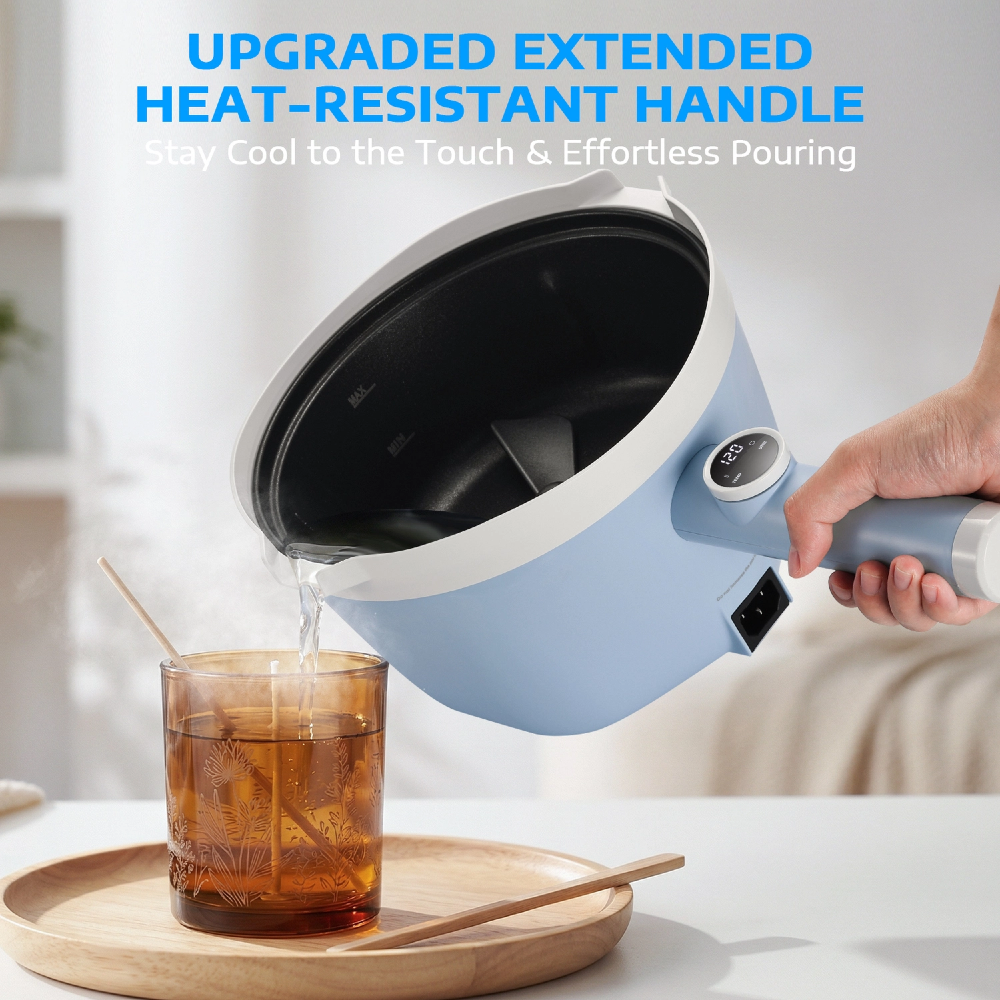 Self-Stirring Wax Melter Kit, 3L Large Capacity Wax Melting Pot with Digital Temp Display & Extended Heat-Resistant Handle