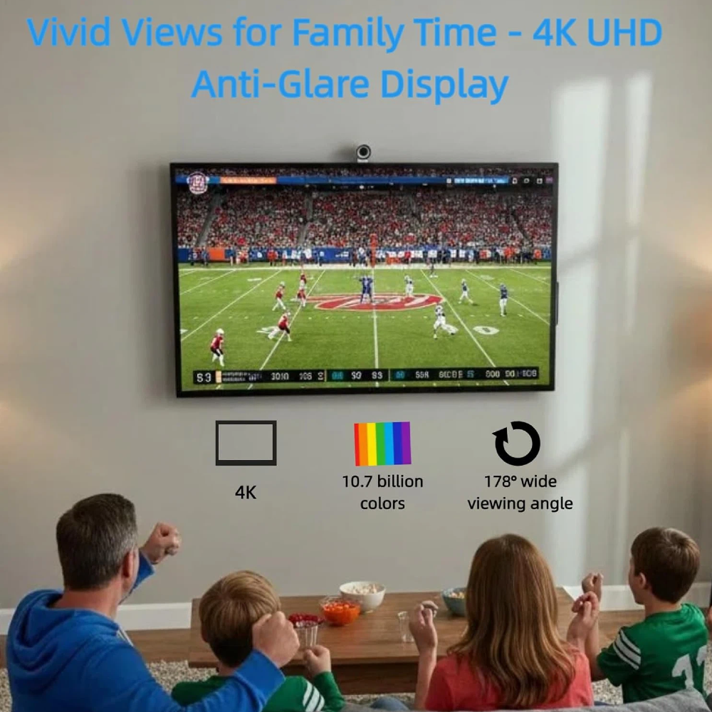 OFFNOVA 65" Interactive Smart Board - 4K UHD Anti-Glare Capacitive Touchscreen, Wall Mount Included