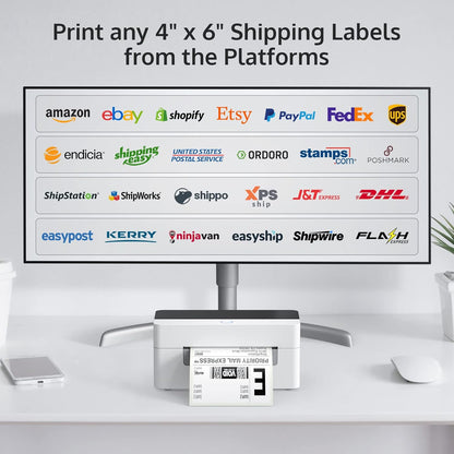 Print any 4"x6" Shipping Label from the Platforms