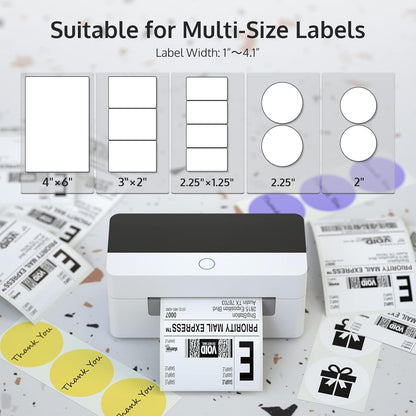 Suitable for Multi-size Labels - 1"-4.1"