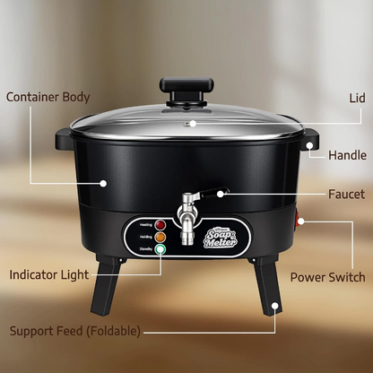 OFFNOVA Soap Melter Machine, 6L Black