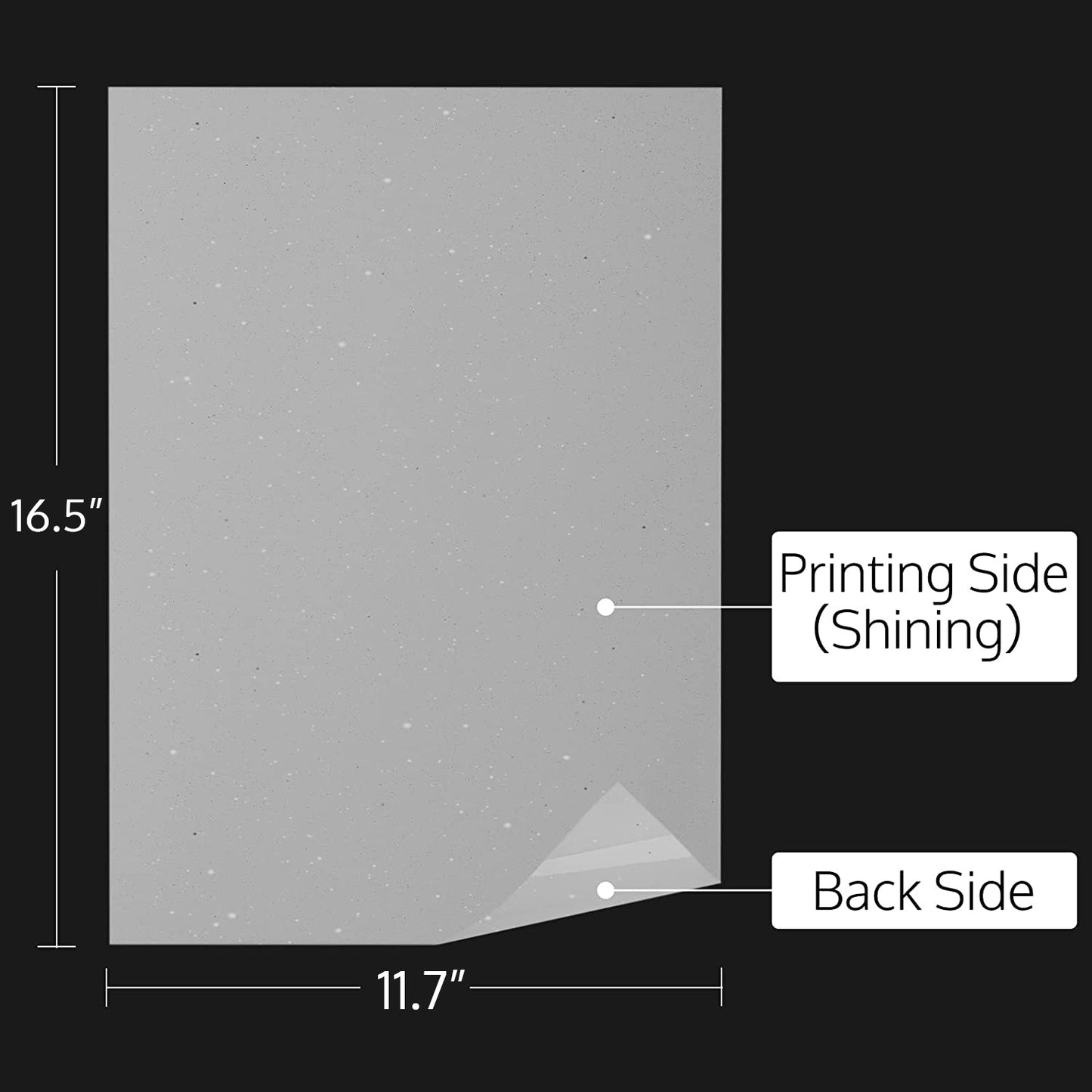 DTF Glitter Transfer Film Sheet (A3)