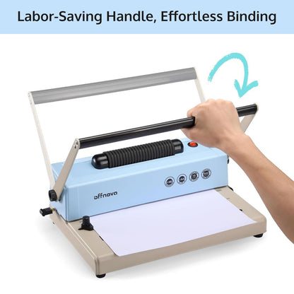 Double-handle spiral coil binding machine are labor-saving and effortless binding.