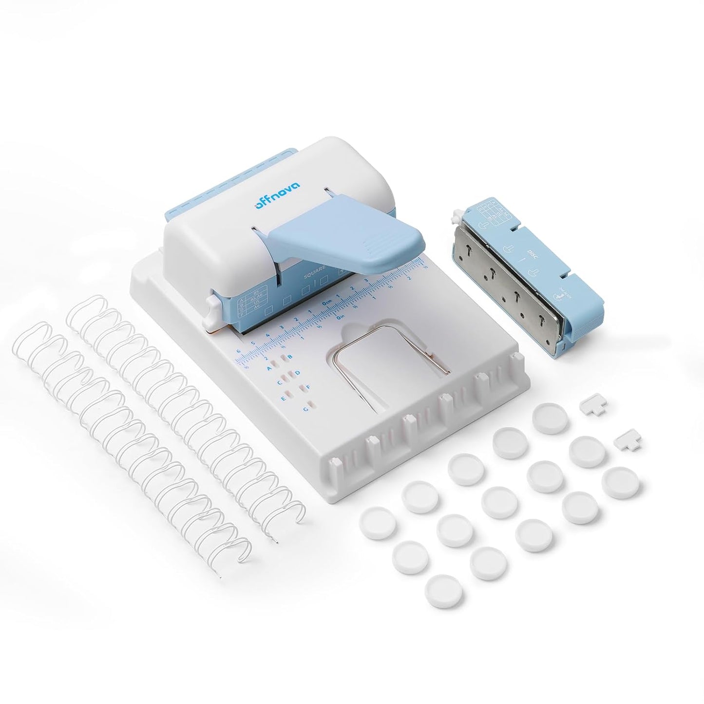 2-in-1 Mini Binding Machine for A4/A5/US Letter with Coils and Discs