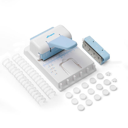 2-in-1 Mini Binding Machine for A4/A5/US Letter with Coils and Discs