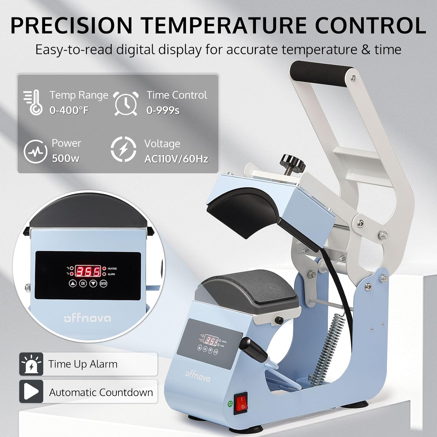 Hat Heat Press Machine with Auto Countdown