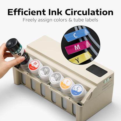 OFFNOVA DTF CISS with white Ink circulation for Epson ET-8550 - Efficient Ink Circulation