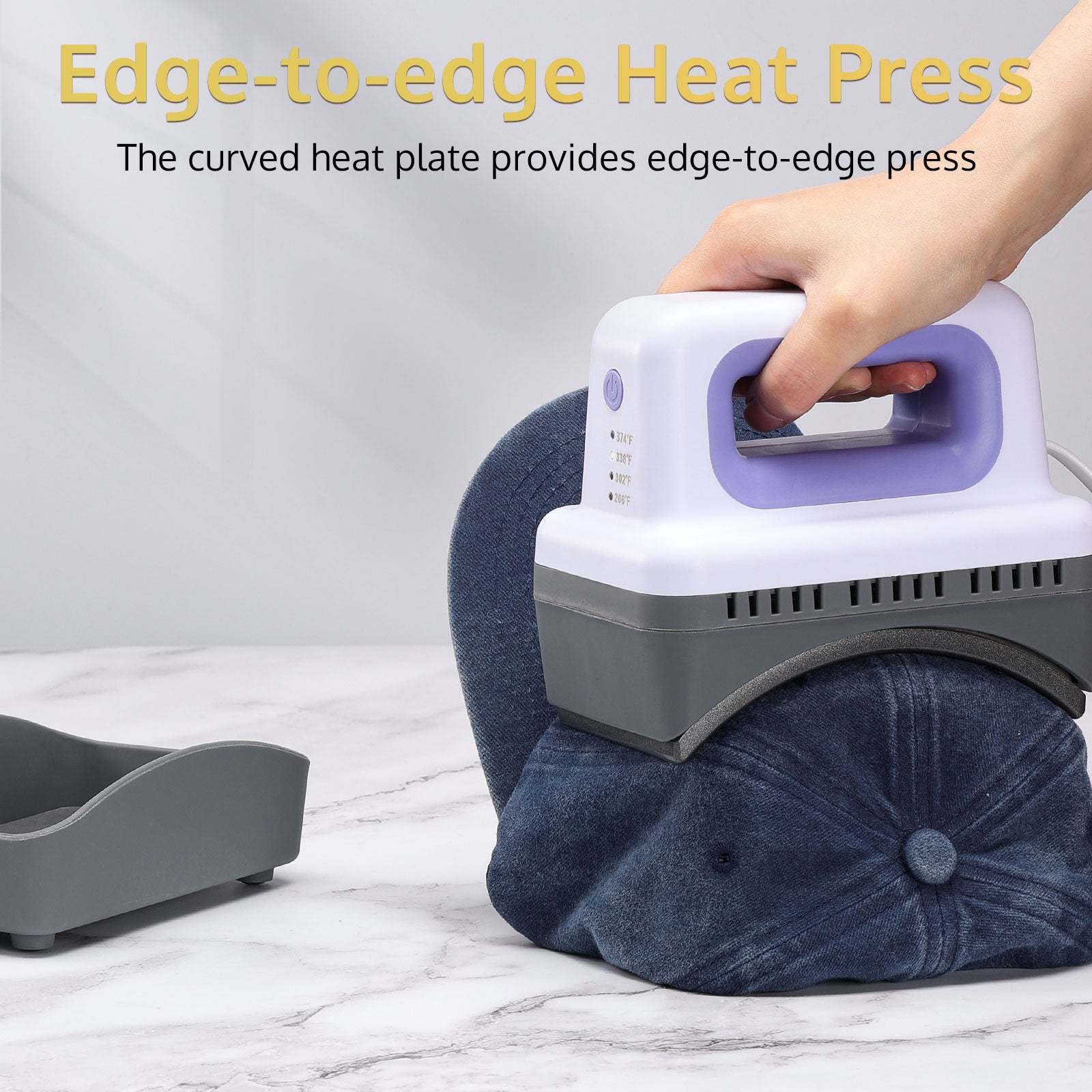 Hat Heat Press Machine for Caps with 4 Heating Levels & Auto-Off