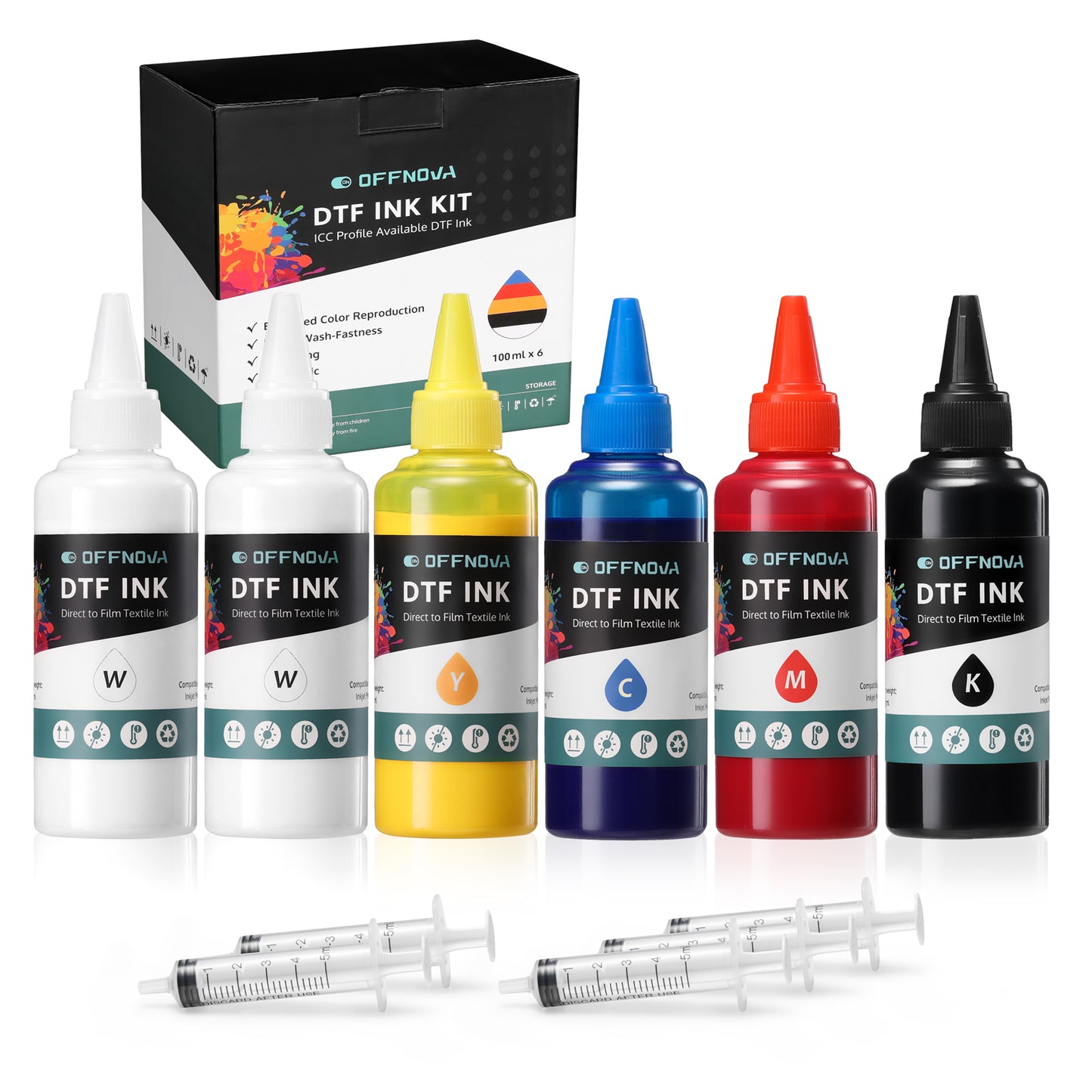 DTF Pigment Ink (CMYK + White)