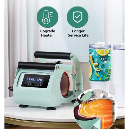 The sublimation heat press machine with digital display has upgraded heater and longer service life.