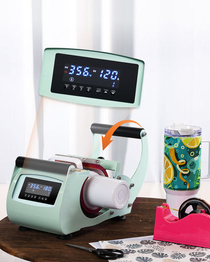 Heat Press Machine for 40-oz Tumblers and Large Coffee Mugs