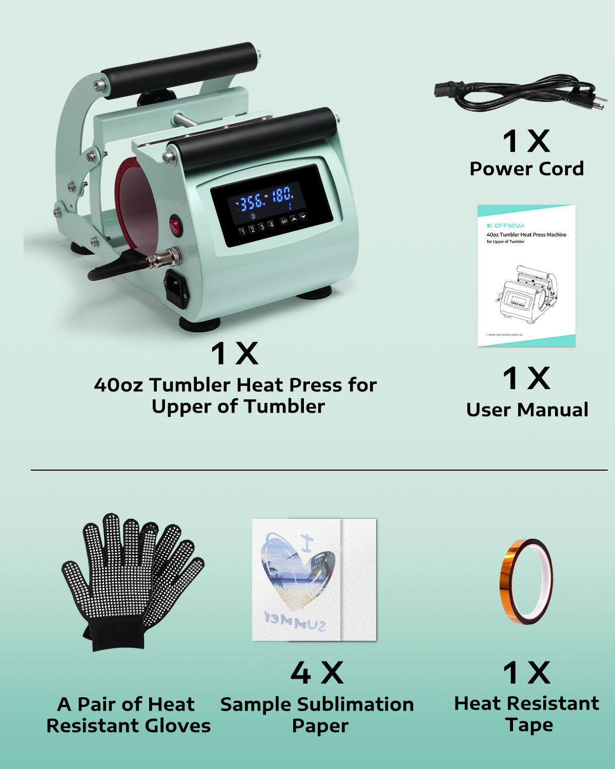 Heat Press Machine for 40-oz Tumblers and Large Coffee Mugs