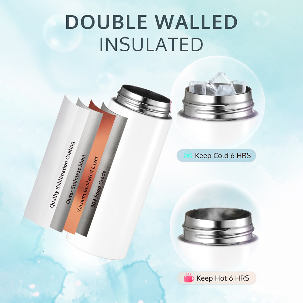 Double walled insulated -  keep warm and cold for 6 hrs