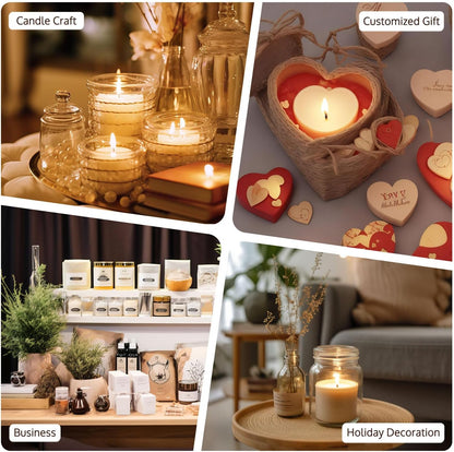 The candle-melting products can be as Candle Craft, Customized Gift, and Holiday Decoration.