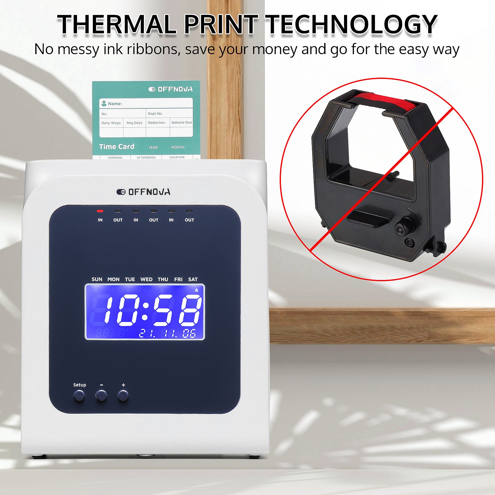 Thermal Print Technology - No messy ink ribbons, save your money and go for the easy way