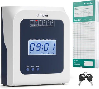 OFFNOVA Upgraded Time Clock with Time Card and Keys