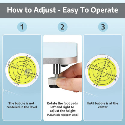 Instructions on how to adjust the resin level table.