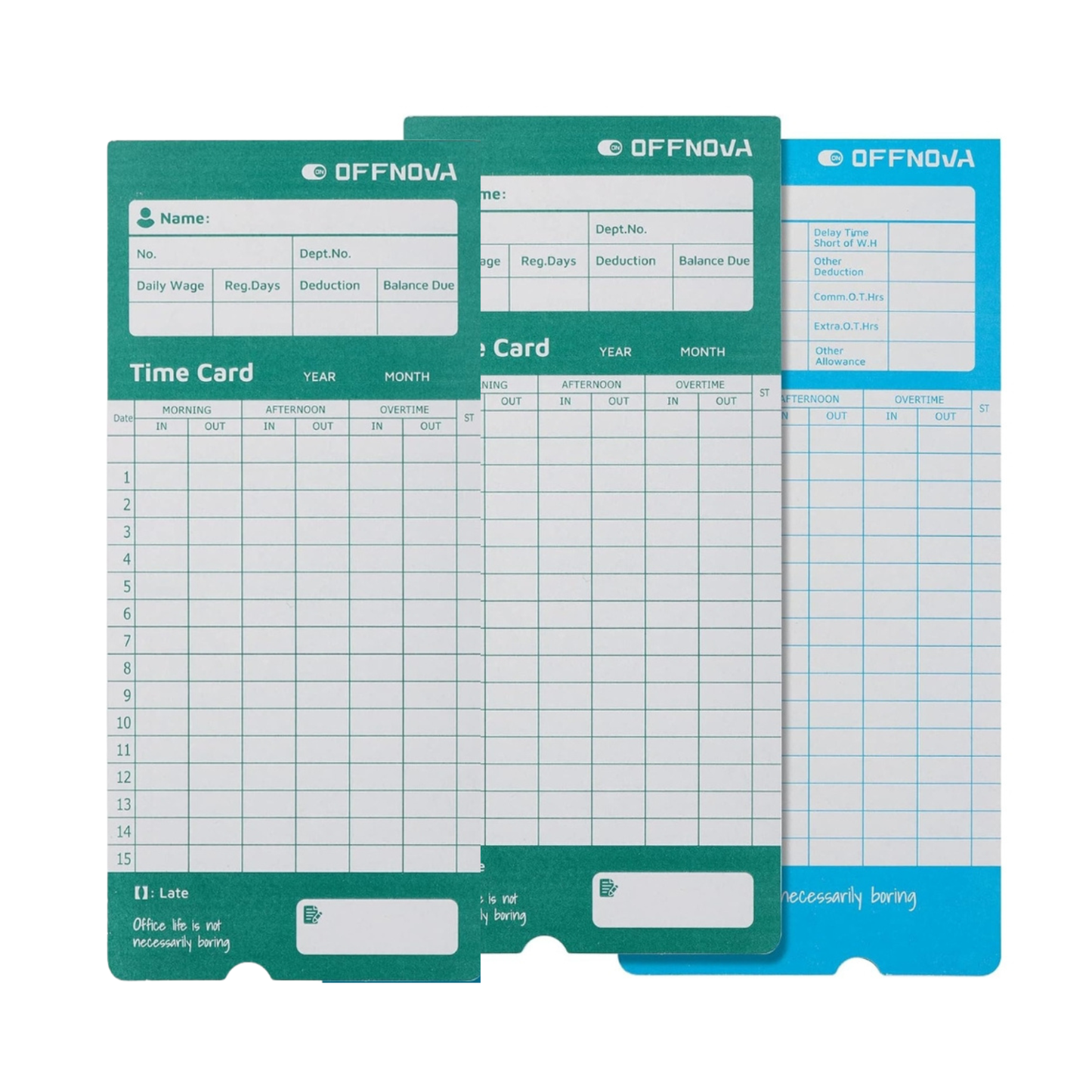 100 Sheets of Thermal Time Cards