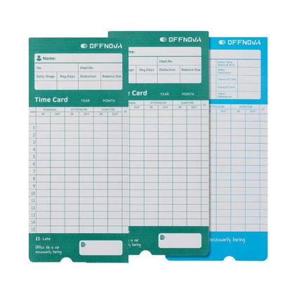 100 Sheets of Thermal Time Cards