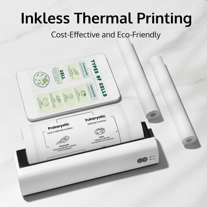 OFFNOVA Portable Thermal Inkless Printer for US Letter Size Paper