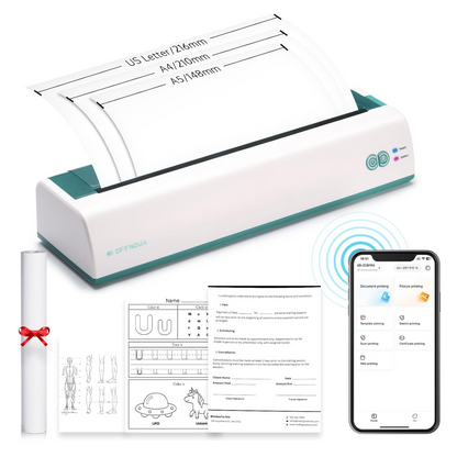 OFFNOVA Green Portable Inkless Printer