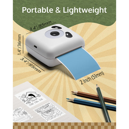 The mini pocket printer is portable and lightweight.