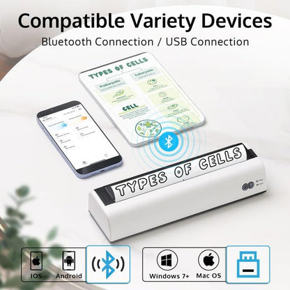 Portable Thermal Inkless Printer for US Letter Size Paper - 4B-2081PA