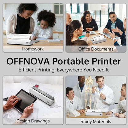 Portable Thermal Inkless Printer for US Letter Size Paper - 4B-2081PA