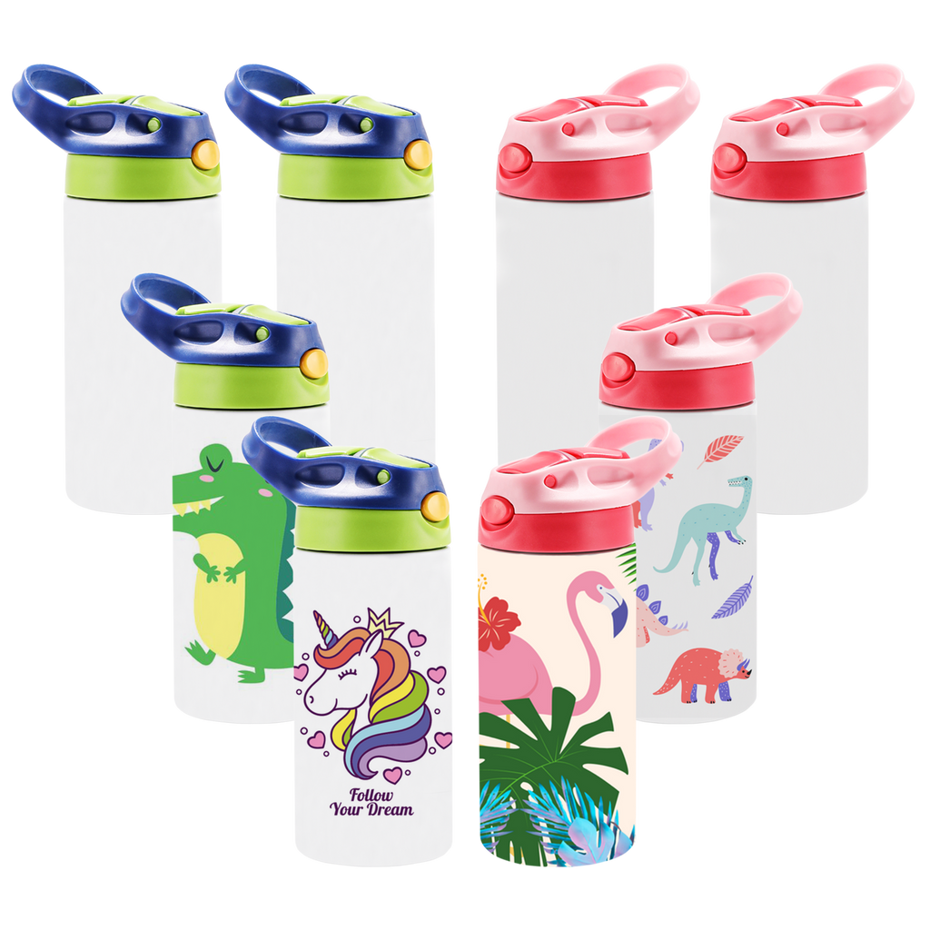 OFFNOVA Sublimation Blanks, Kids Water Bottle, 2 Colors, 8 Pack