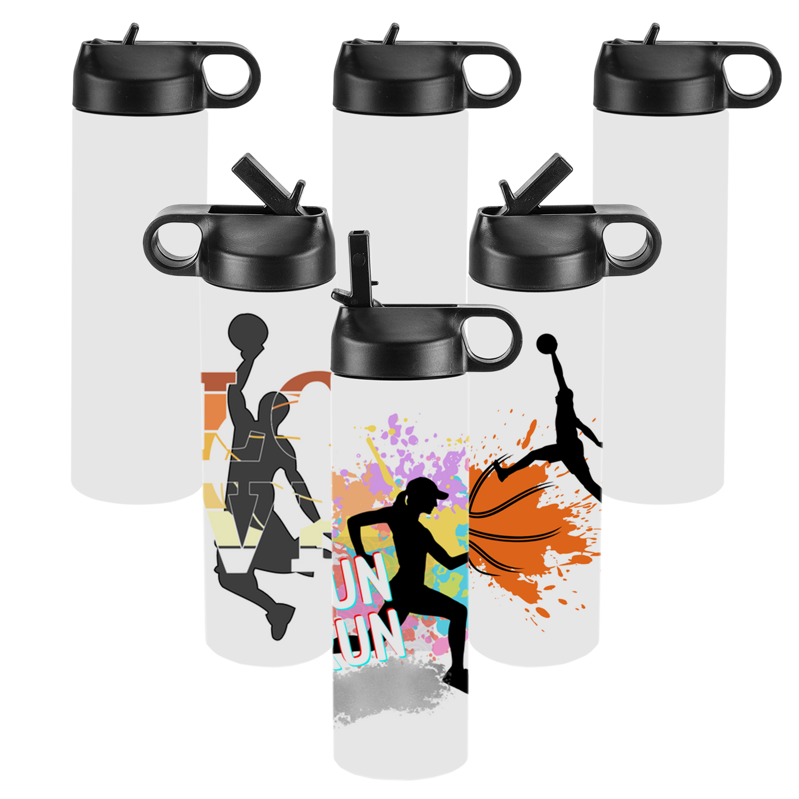 20oz Sublimation Blank Sports Water Bottle for Tumbler Heat Press Sublimation Printing